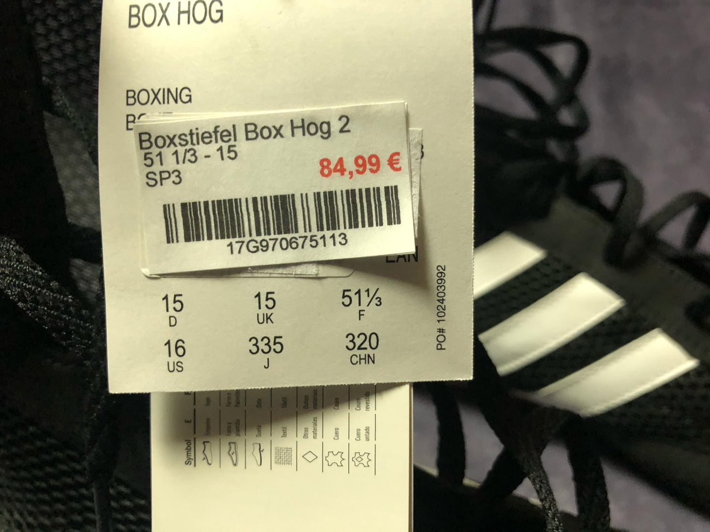 🔥 Sonderpreis: Adidas Box Hog 2 Boxschuh – Nur in Größe 51 1/3! 🔥