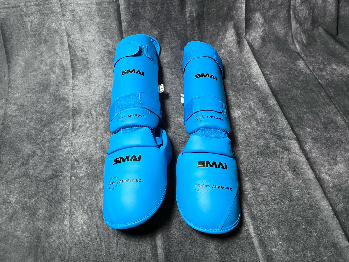 WKF SMAI Schienbein- und Spannschutz in blau